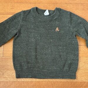 GAP Kids Green Sweater with Bear Embroidery